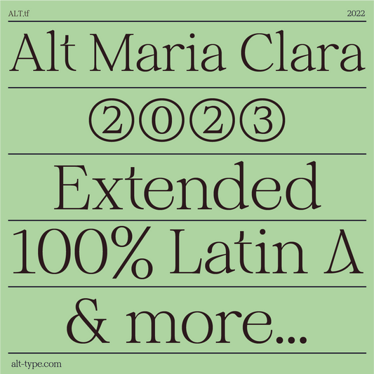 ALT Maria Clara — Latin Support Extended