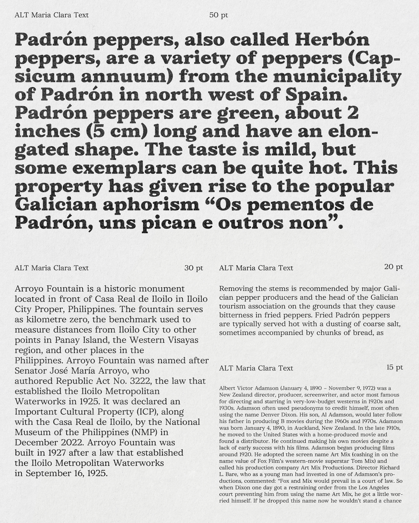 ALT Maria Clara Text